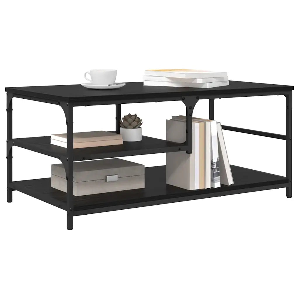 Tavolino da salotto Rovere Nero 90 x 49 x 40 cm 886245