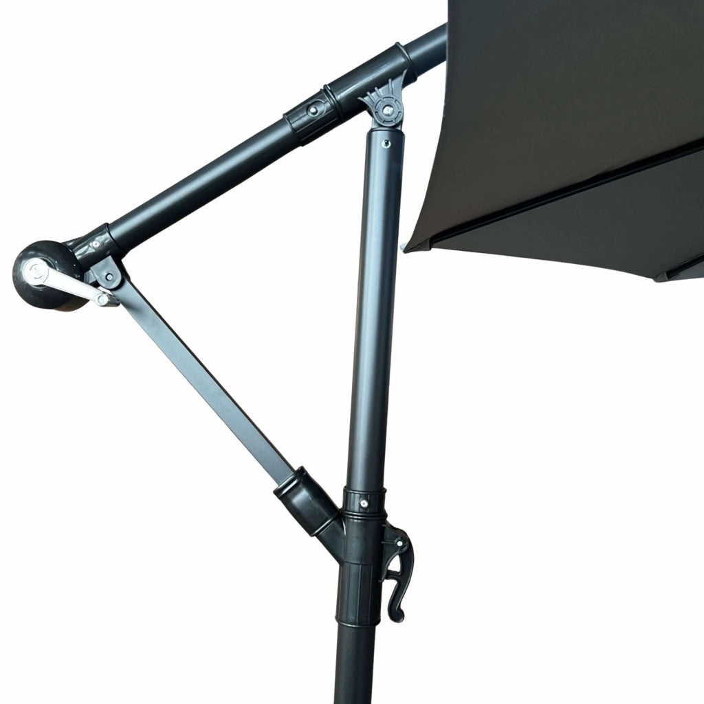 Ombrellone da giardino ASTER con protezione UV in colore grigio chiaro peso 12,1 kg dimensioni 300x300x45 cm