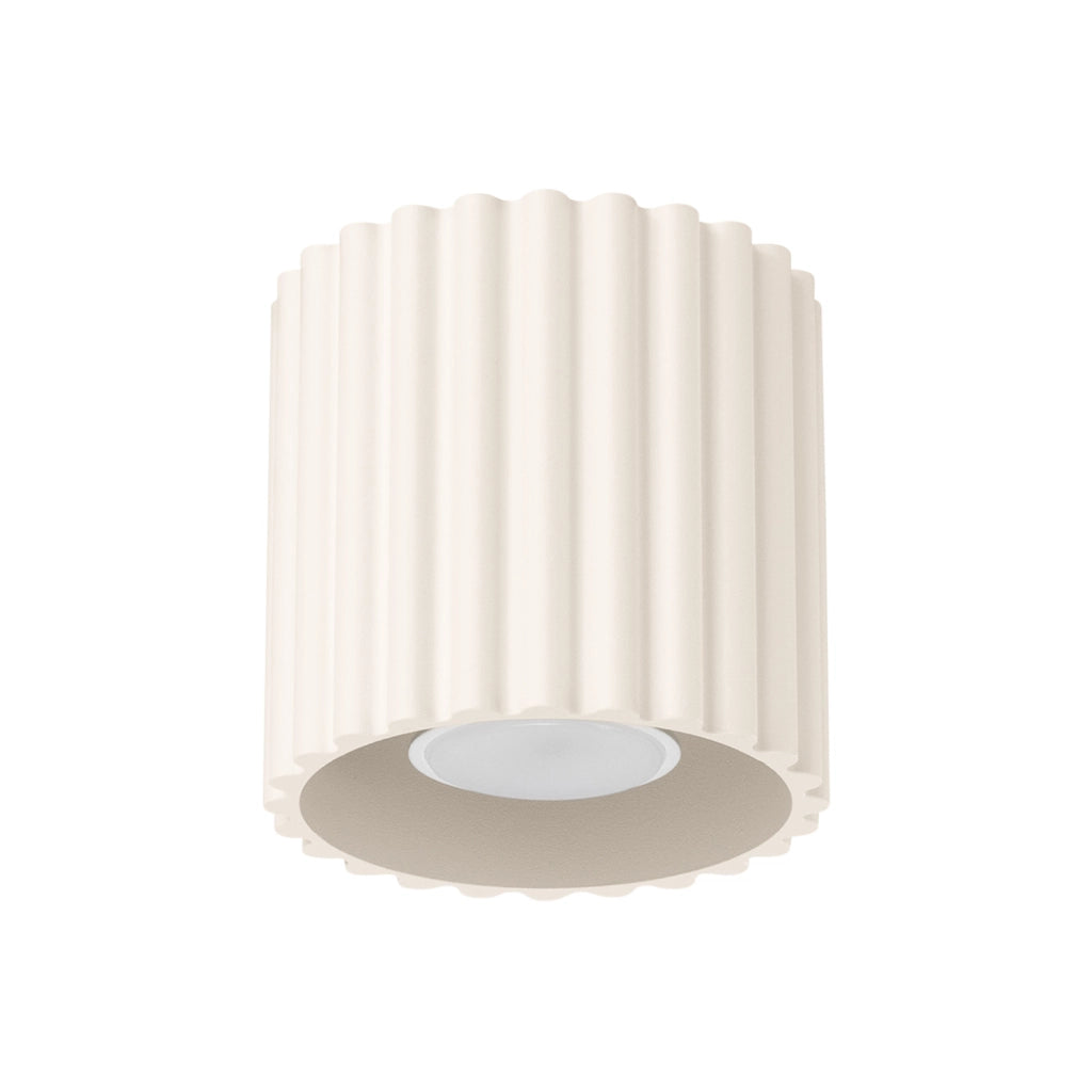 Spot soffitto VISTAO Pure Lume beige rigato 10cm GU10