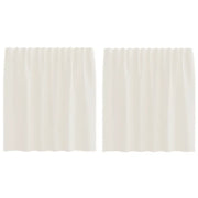 Tende in Voile con Tasche per Aste 2 pz Crema
