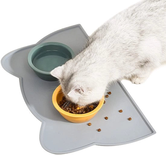 Mat matto antiscivolo in silicone per animali - Impermeabile - Duraturo - Ripiegabile - Dimensioni 44 x 24 cm