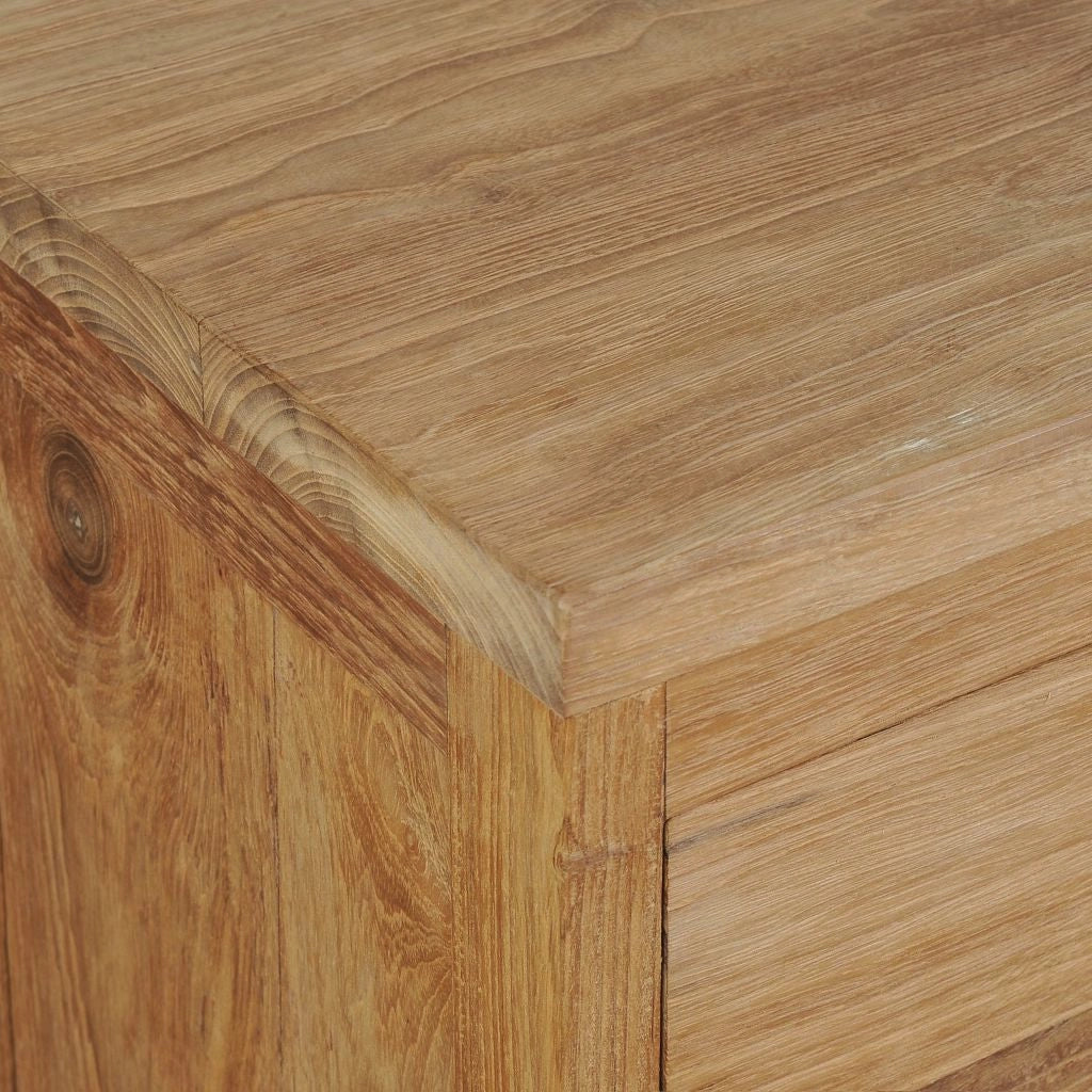 Comodino, cassettiera, armadio, mobili per camera da letto in teak massiccio, 40 x 30 x 50 cm, beige 1402123