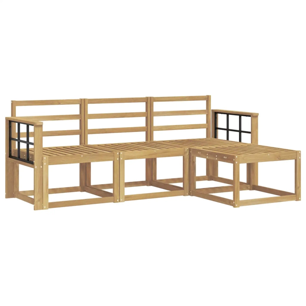 Set di divani da esterno 4 pcs Bianco 189,5 x 122,5 x 73 cm 3387463