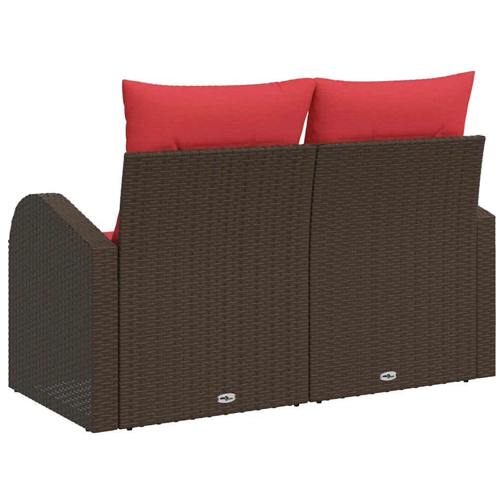 Divano da giardino Marrone 124 x 62 x 85cm polyrattan
