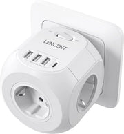 8 in 1 Blocco USB con Set di Cavi, Caricabatterie USB e Porta Type-C - Perfetto per Ufficio, Cucina e Salotto