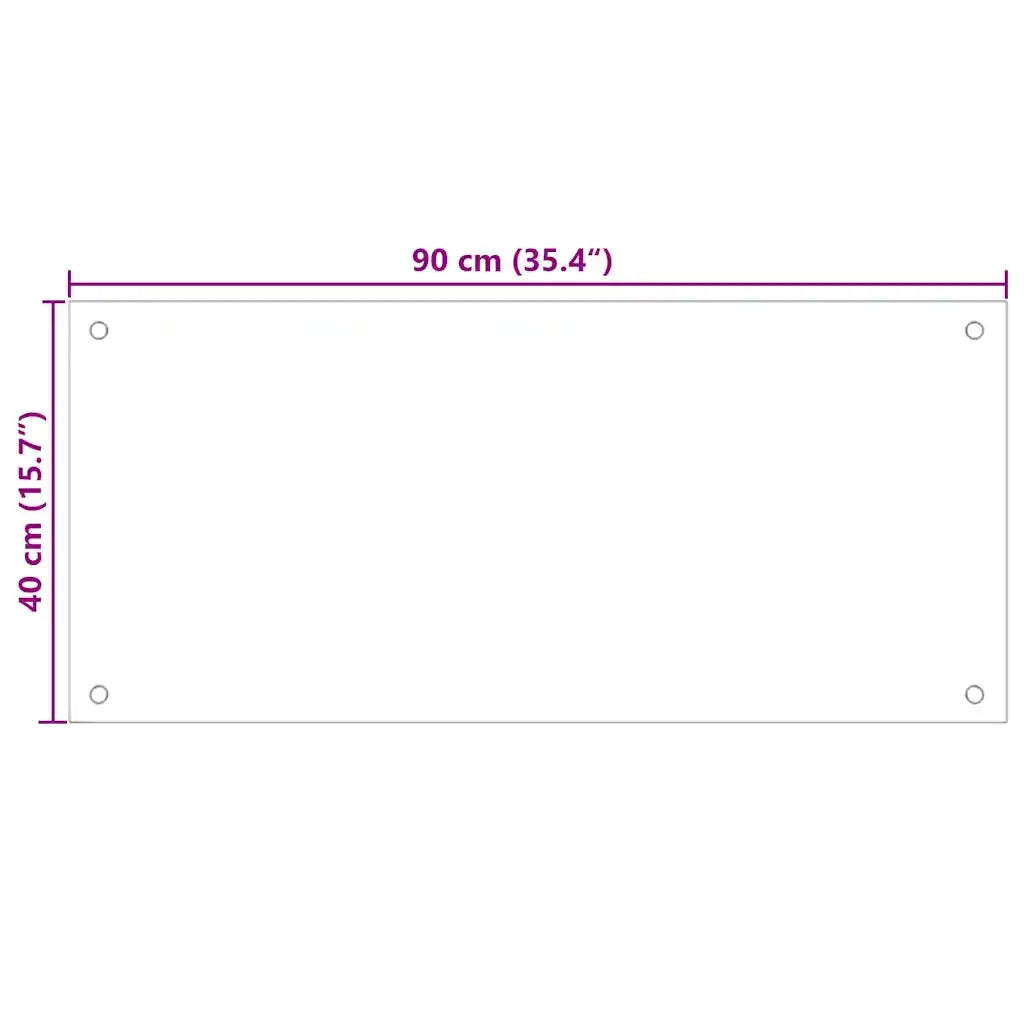 Paraschizzi per Cucina Nero 90x40 cm in Vetro Temperato CFW2989849