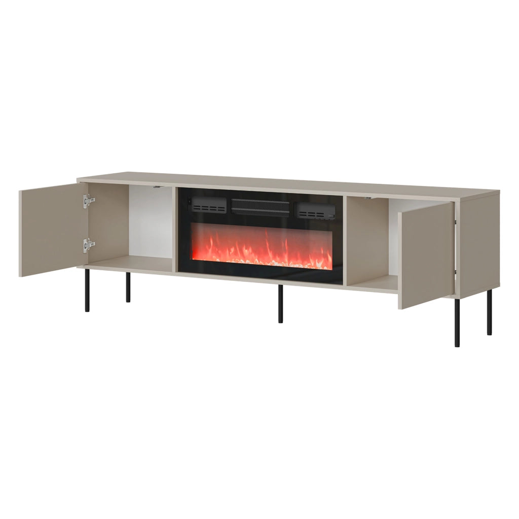 Silvi, Mobile Porta tv un Ripiano, 180x40x60h cm Beige