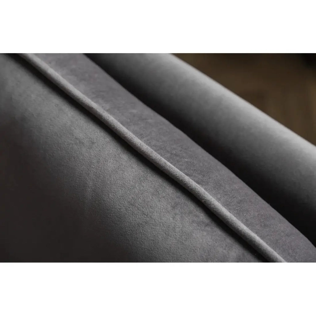 Divano dritto NEVISI grigio – Divano scandinavo trasformabile in velluto con piedi in metallo nero