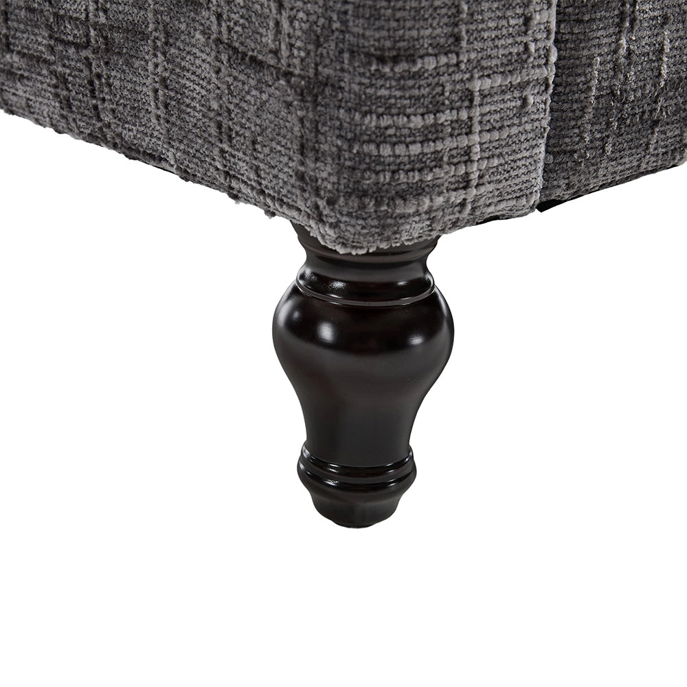 Divano moderno - Xylo - 2 posti in chenille con LED, USB e vano portaoggetti per salone/ufficio