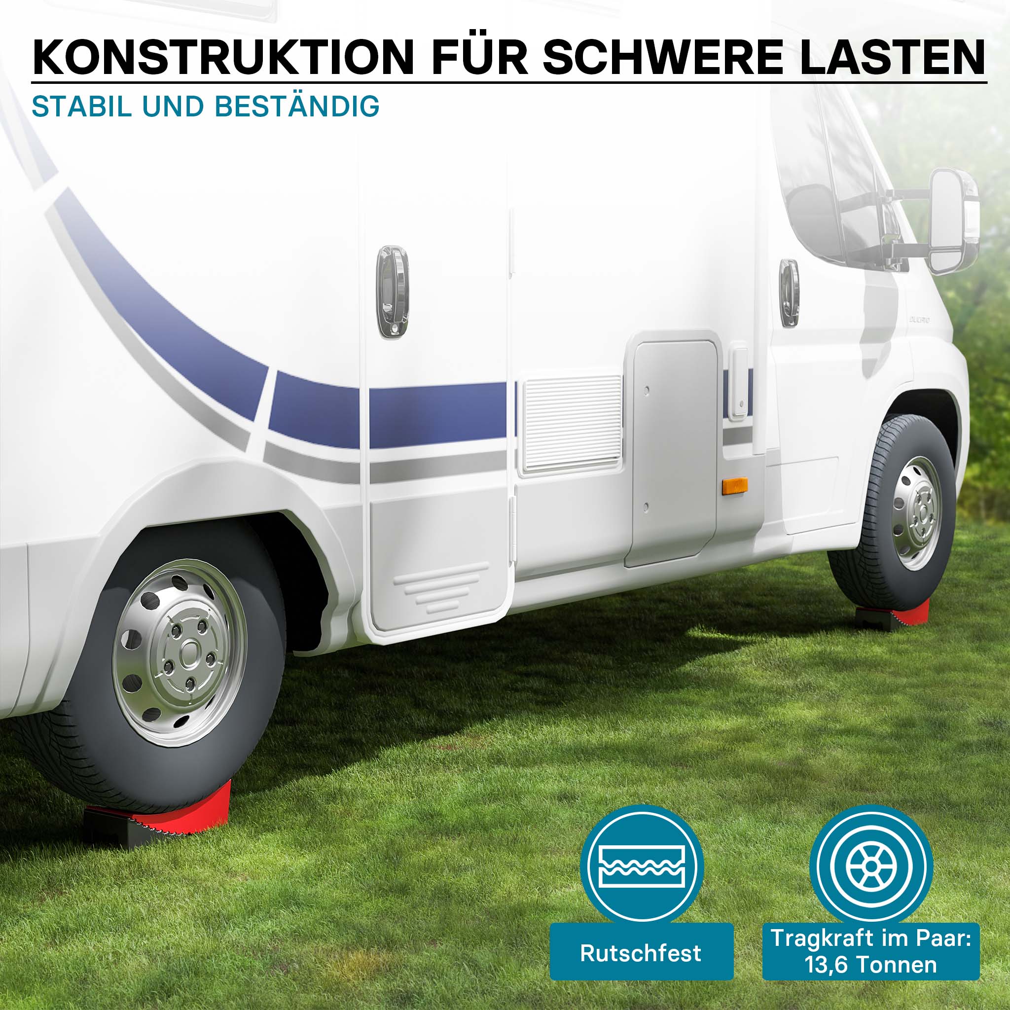 Cunei rotondi per camper con livella a bolla Livellatori per rimorchi