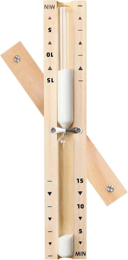 Sauna Zandloper 30 Minuti - Zandloper in Legno con Sabbia Bianca, Resistente al Calore, Adatto per Sauna e Camera SPA