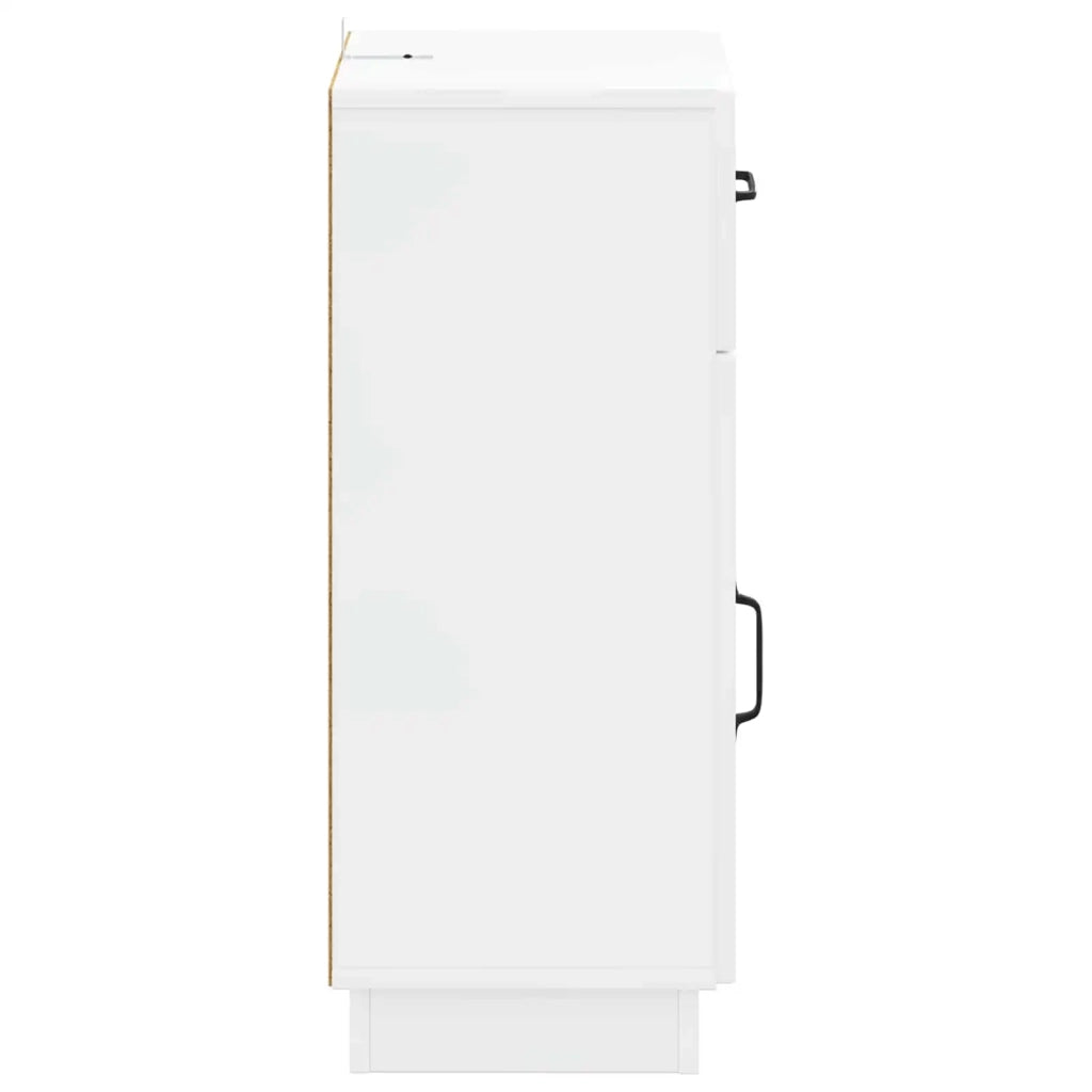 Mobiletto da Bagno HOORN Bianco Lucido 30 x 31 x 77 cm 897269