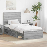 Struttura del letto Grigio Sonoma 90 x 190 cm Pino massello 3411069