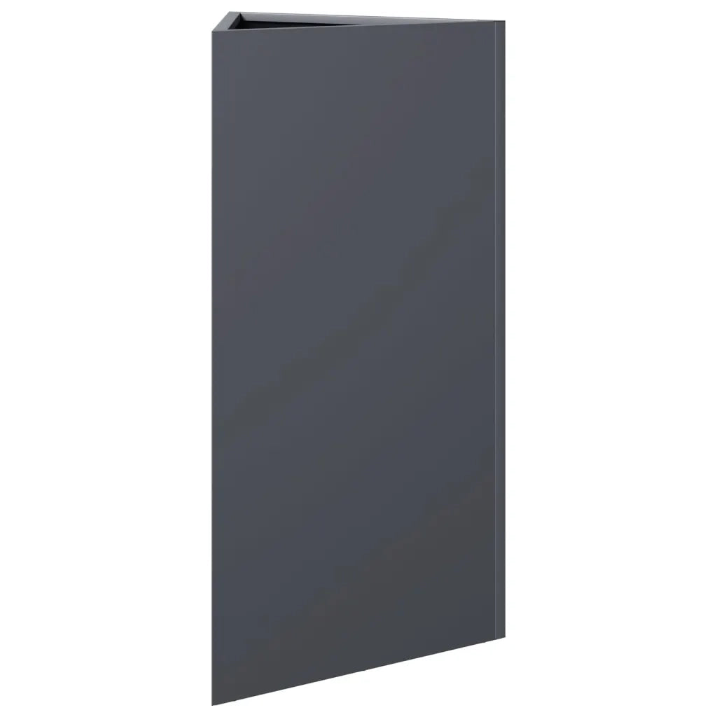 Fioriera Antracite Triangolare 40x34,5x75 cm in Acciaio 851161