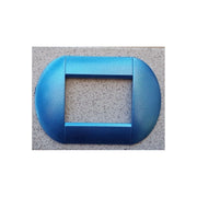 Trade Shop - Placca Placche Placchette Compatibili Living International Light Bombate Bticino - Blu Cielo Metallizzato -4 Fori     -
