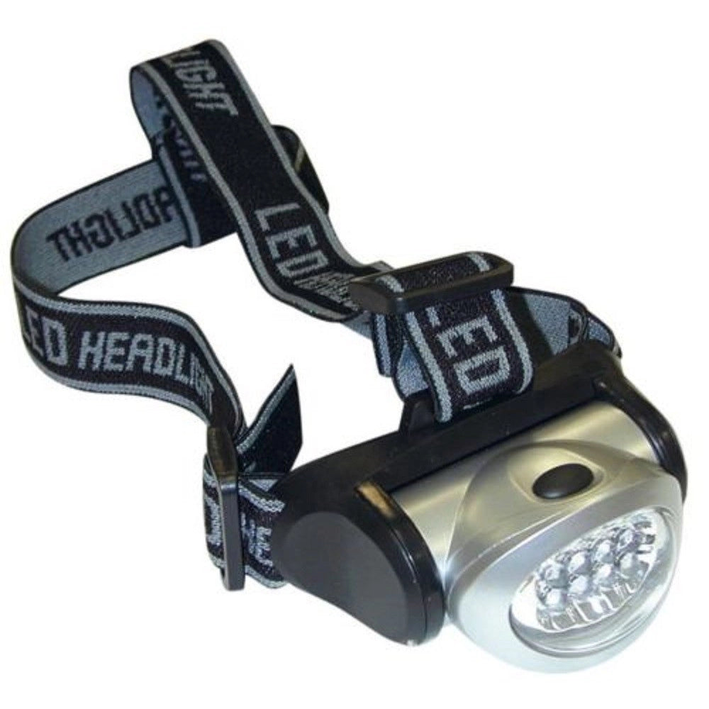 Trade Shop - Torcia Led Frontale Da Testa Luce Lampada Ricaricabile 6 Led Camping Caccia -