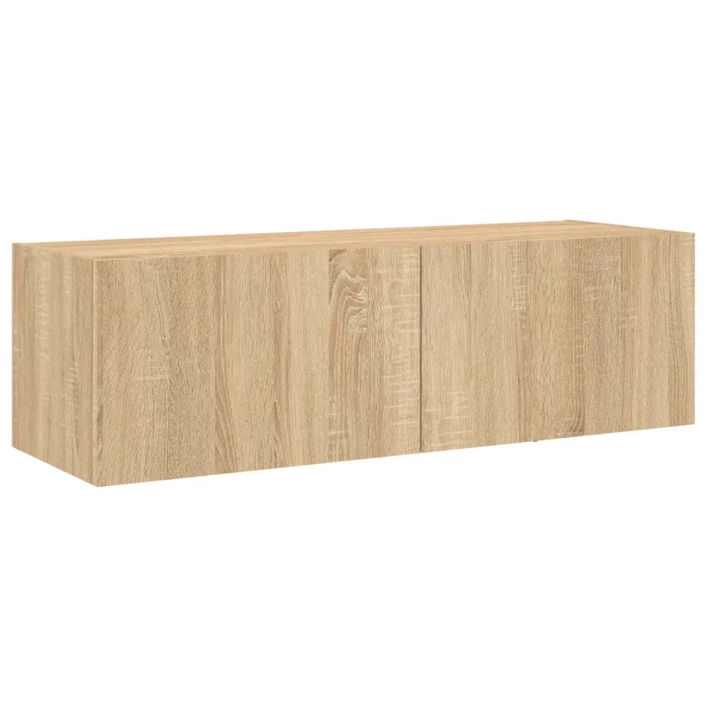 Mobili TV a Muro 5pz con Luci LED Rovere Sonoma 3216862