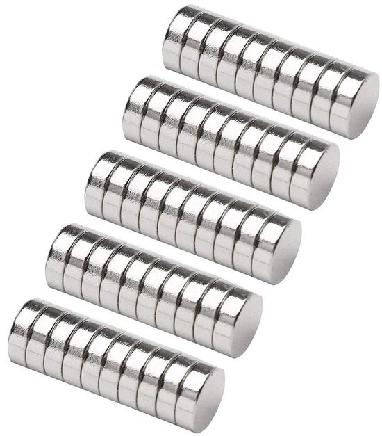 Magnetodi neodimio, 6x3mm magneti per frigorifero, forti magneti rotondi, N52 magneti NdFeB permanenti, magneti rari della Terra per fai da te, ufficio, lavagna bianca, adesivi per lavagna magnetica (50 pezzi)