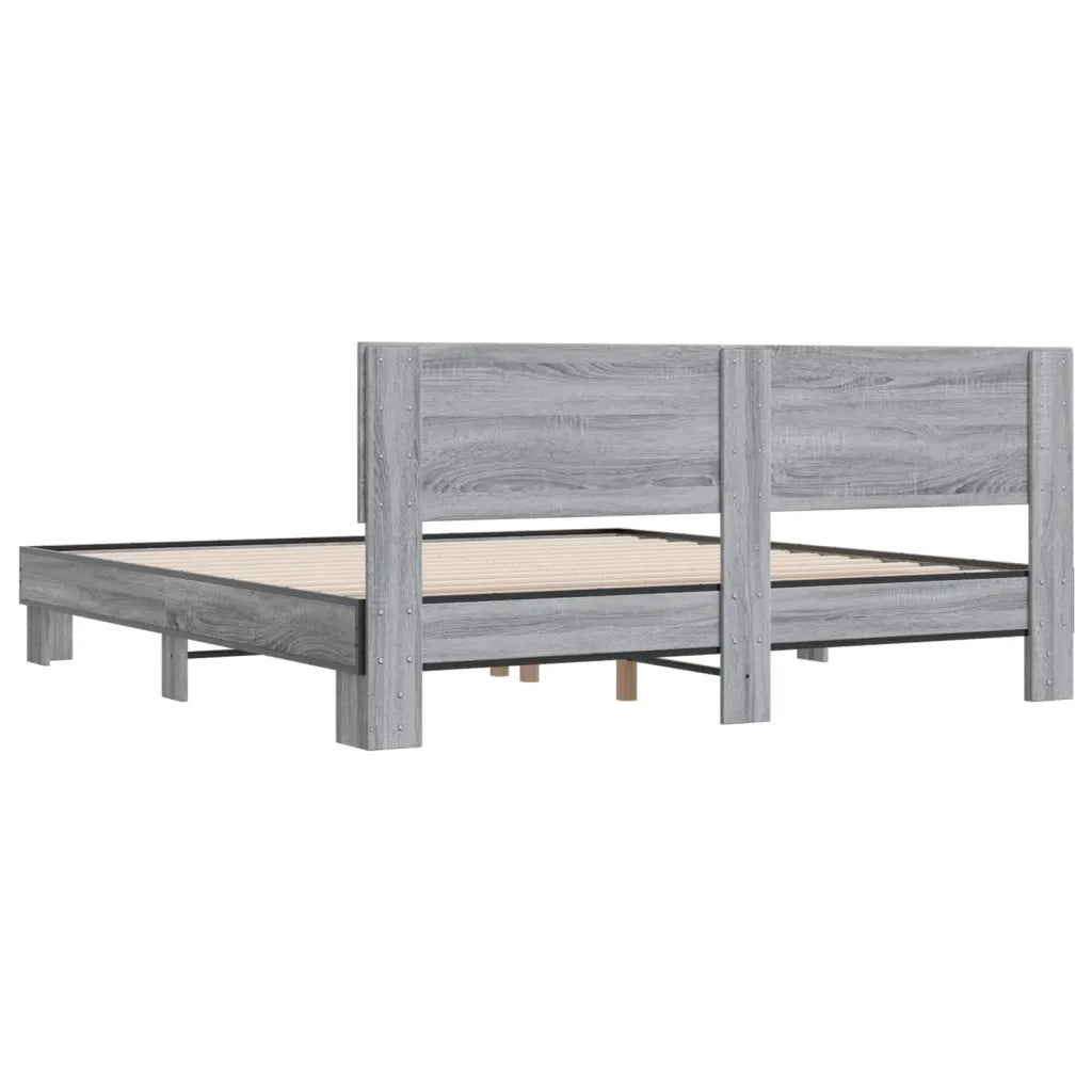 Giroletto Grigio Sonoma 200x200 cm in Legno Multistrato Metallo 3280175