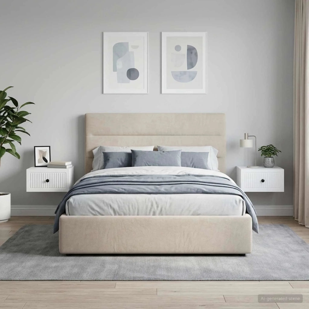 Mobiletto da notte a muro 2 pcs Bianco 33 x 34,5 x 20 cm 897916