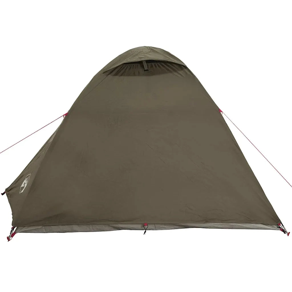 Tenda da Campeggio a Cupola per 4 Persone-Tenda per Escursionismo Marrone Impermeabile 599817