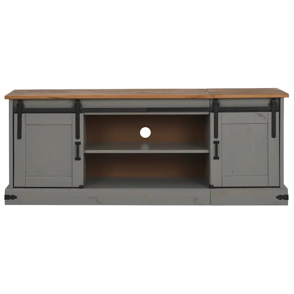 vidaXL Mobile Porta TV HALDEN 2 Ante Scorrevoli Grigio 150x40x60 cm
