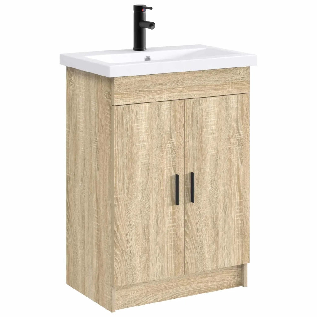 Lavabo da bagno Nero Opaco 61 x 40 x 16,5 cm Metallo 890235