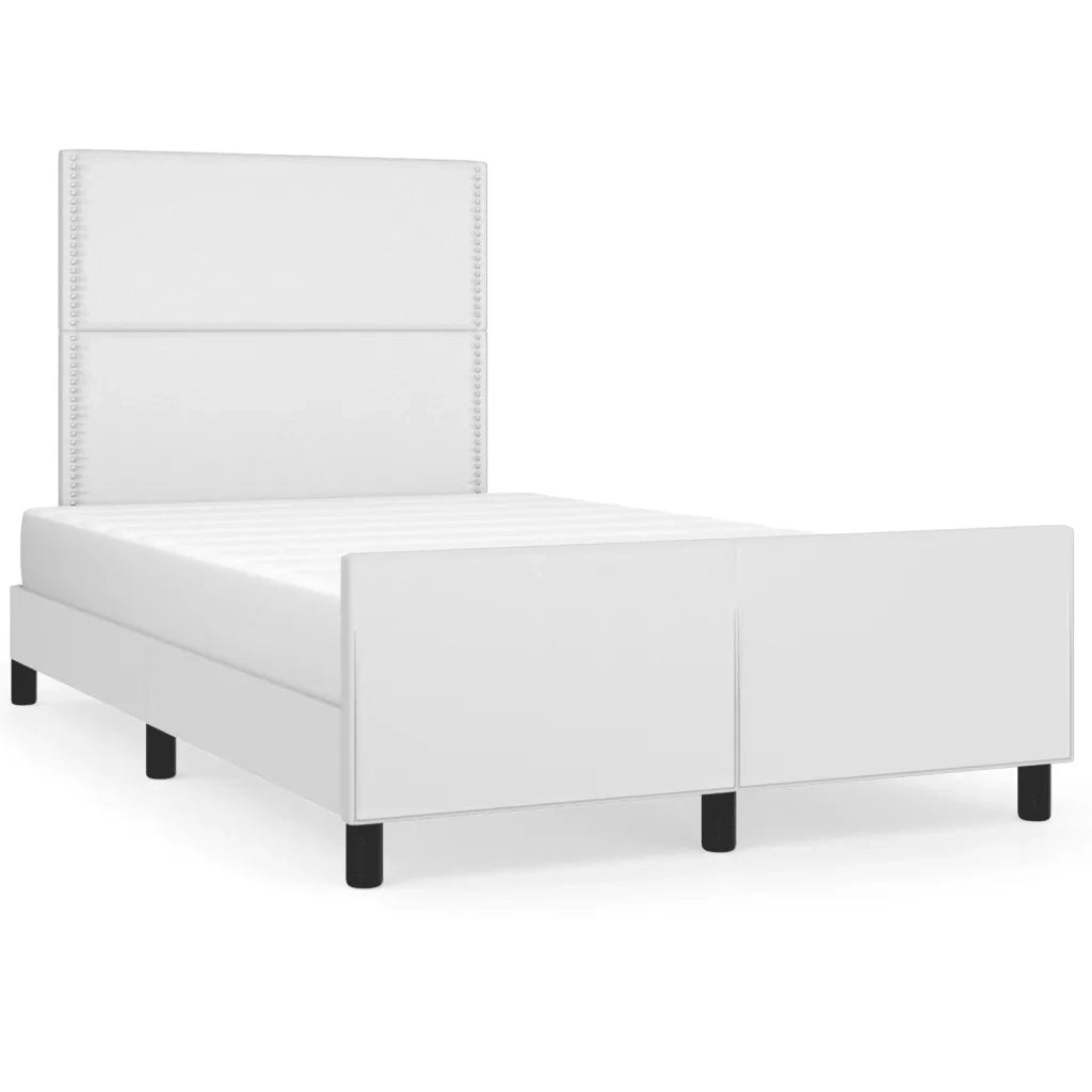 Giroletto senza Materasso-Struttura Letto Bianco 120x190 cm Similpelle 988071