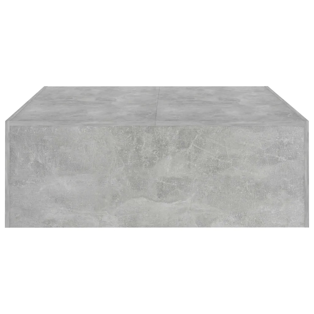Tavolino da Salotto Grigio Cemento 100x100x35 cm Truciolato cod mxl 22698