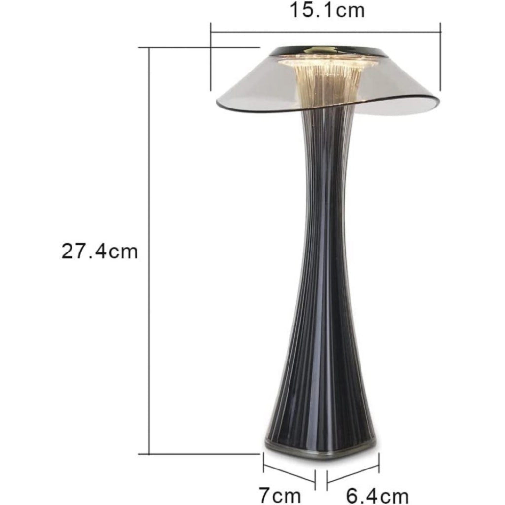 ZMH Lampada da Tavolo LED Ricaricabile USB Grigia Dimmabile 3 Luci Moderna per Comodino