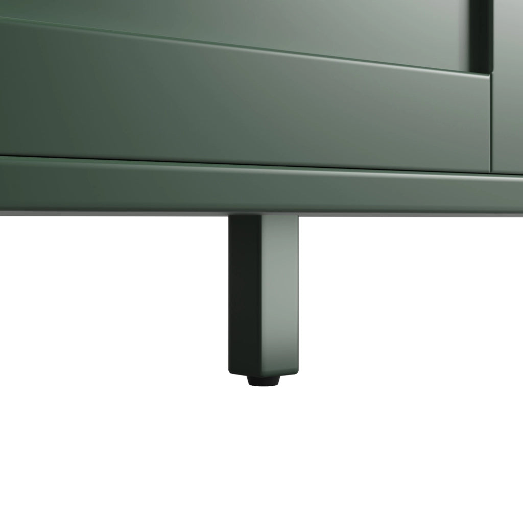 Credenza cucina 120x40x179 cm con luci LED; MDF; verde