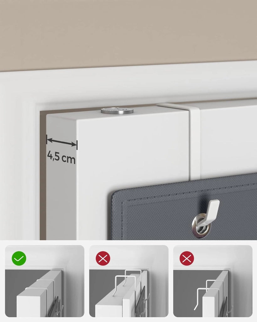 Valora ORGANIZER RDH04G Tessuto non tessuto grigio da appendere 4 scomparti