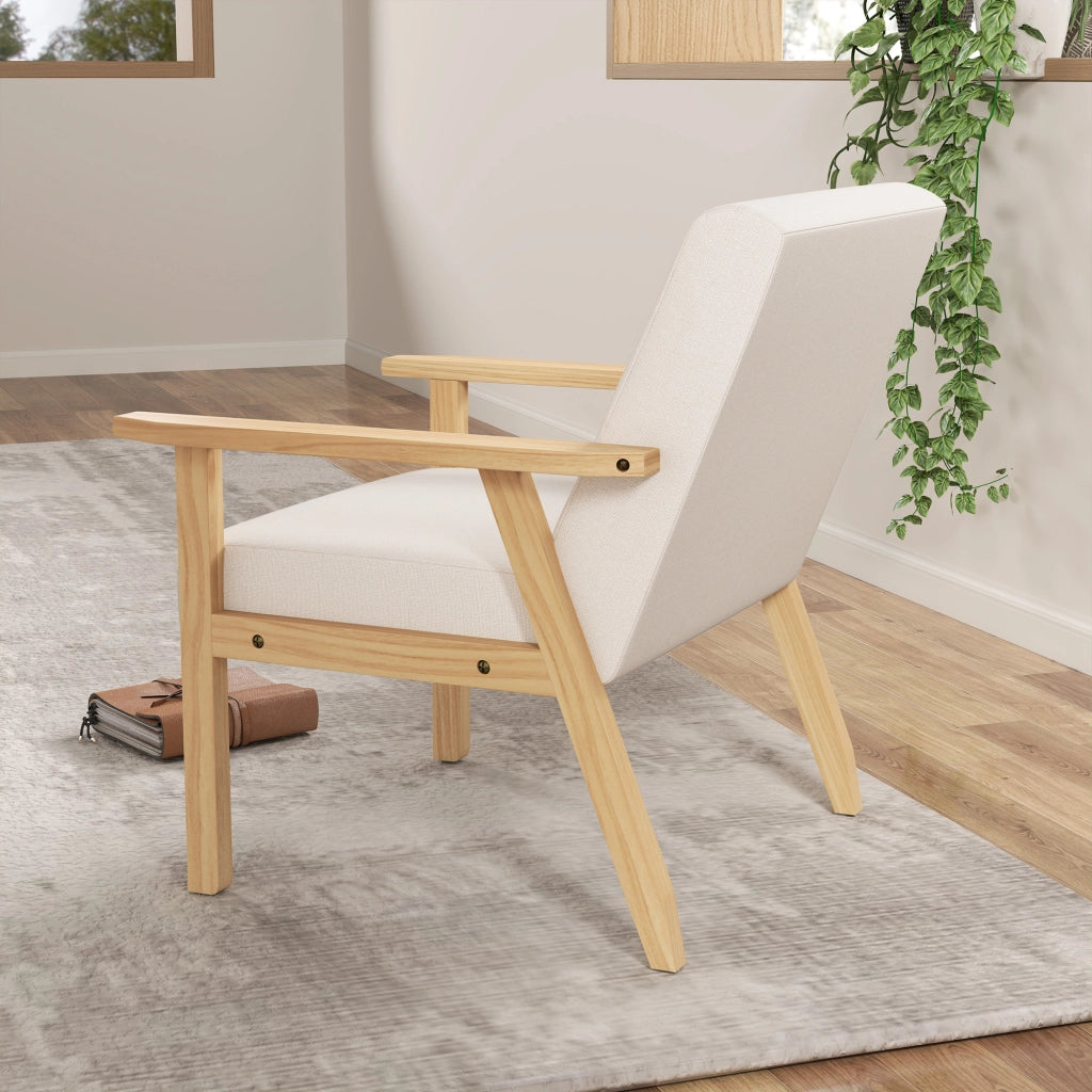POLTRONA Scandinava 64 x 70 x 72 cm Lino Crema