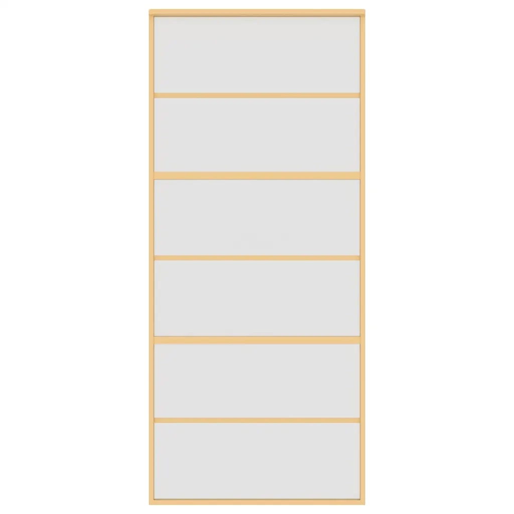 Porta Scorrevole Dorata 90x205 Vetro Smerigliato ESG Alluminio 155164
