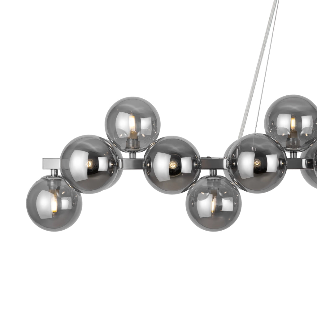 Maytoni Lampadario contemporaneo Dallas 25 luci G9 cromo metallo vetro fumè