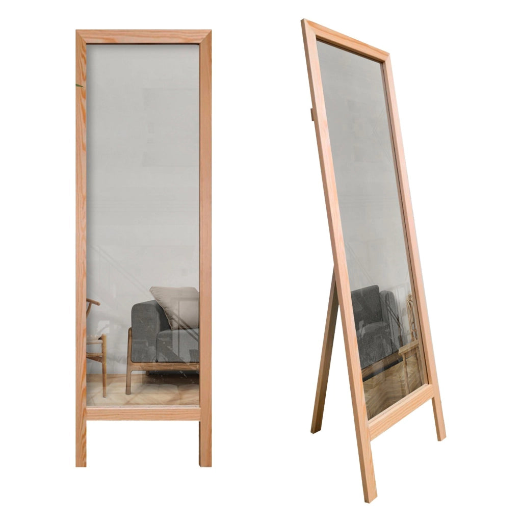 Crea, Specchio Forma Rettangolare, 45x145h cm Marrone Rovere