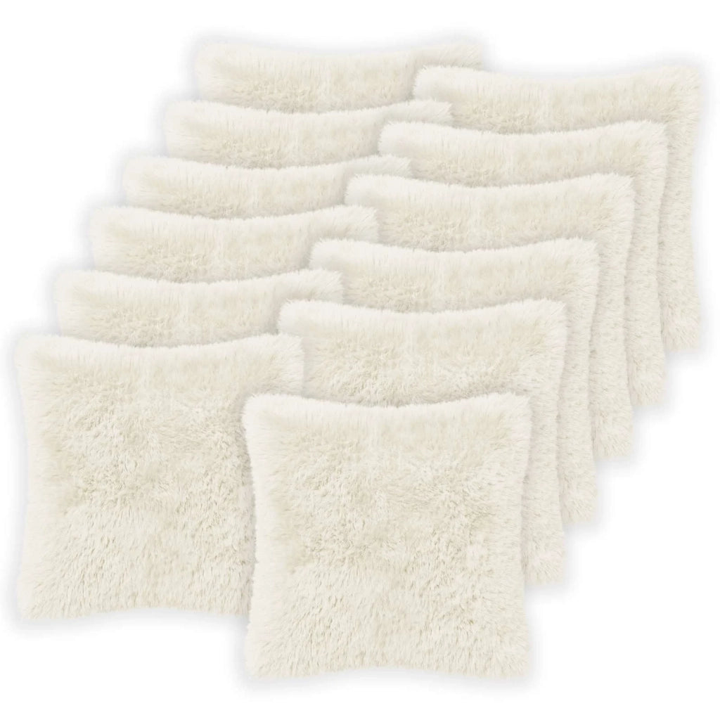 Cuscino con cuscino HEERLEN 6 pz Bianco Fleece PV 927239