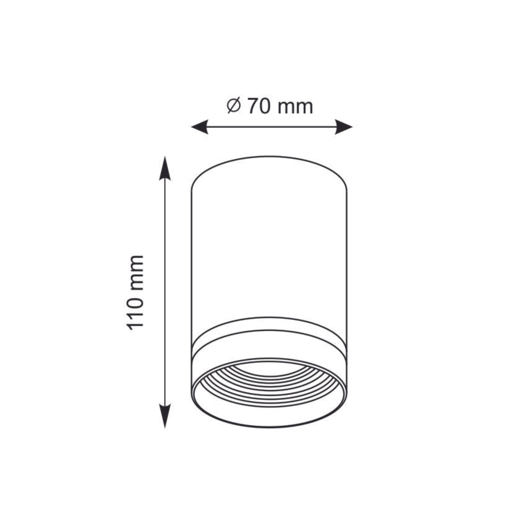 Faretto da soffitto bianco GU10 Polux Fabri 319883