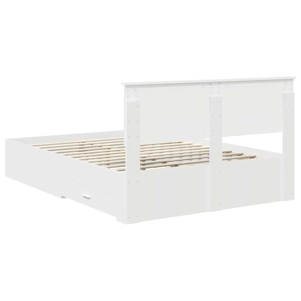 Struttura del letto Bianco 140 x 190 cm Legno multistrato 3410895