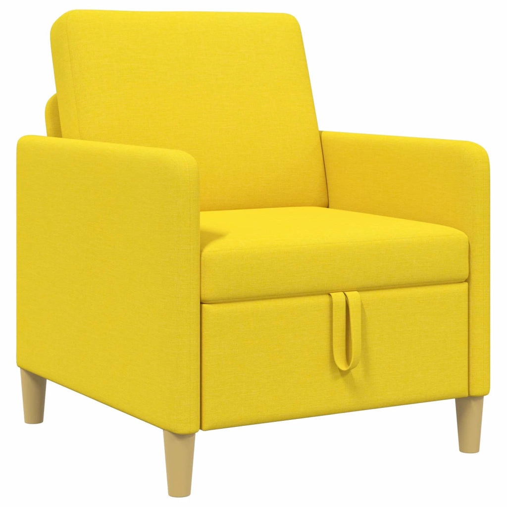 Divano con Storage Giallo Chiaro 72 x 78 x 87 cm Poliestere 42036873