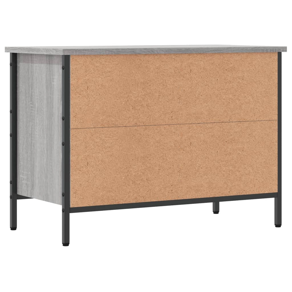 Scarpiera mobiletto portascarpe mobile per ingresso/corridoio/soggiorno legno Sonoma 69 x 35 x 50 cm grigio legno ingegnerizzato 02_0022087