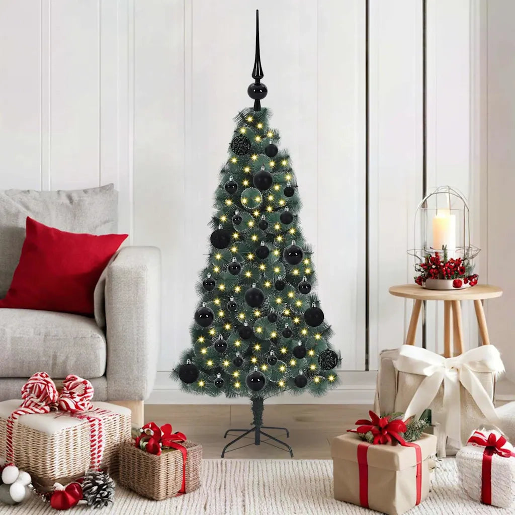 Albero di Natale artificiale preilluminato con set di palline 3396142