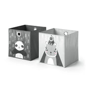 Vicco Scatola pieghevole Grigio scuro 30 x 30 cm Set di 2
