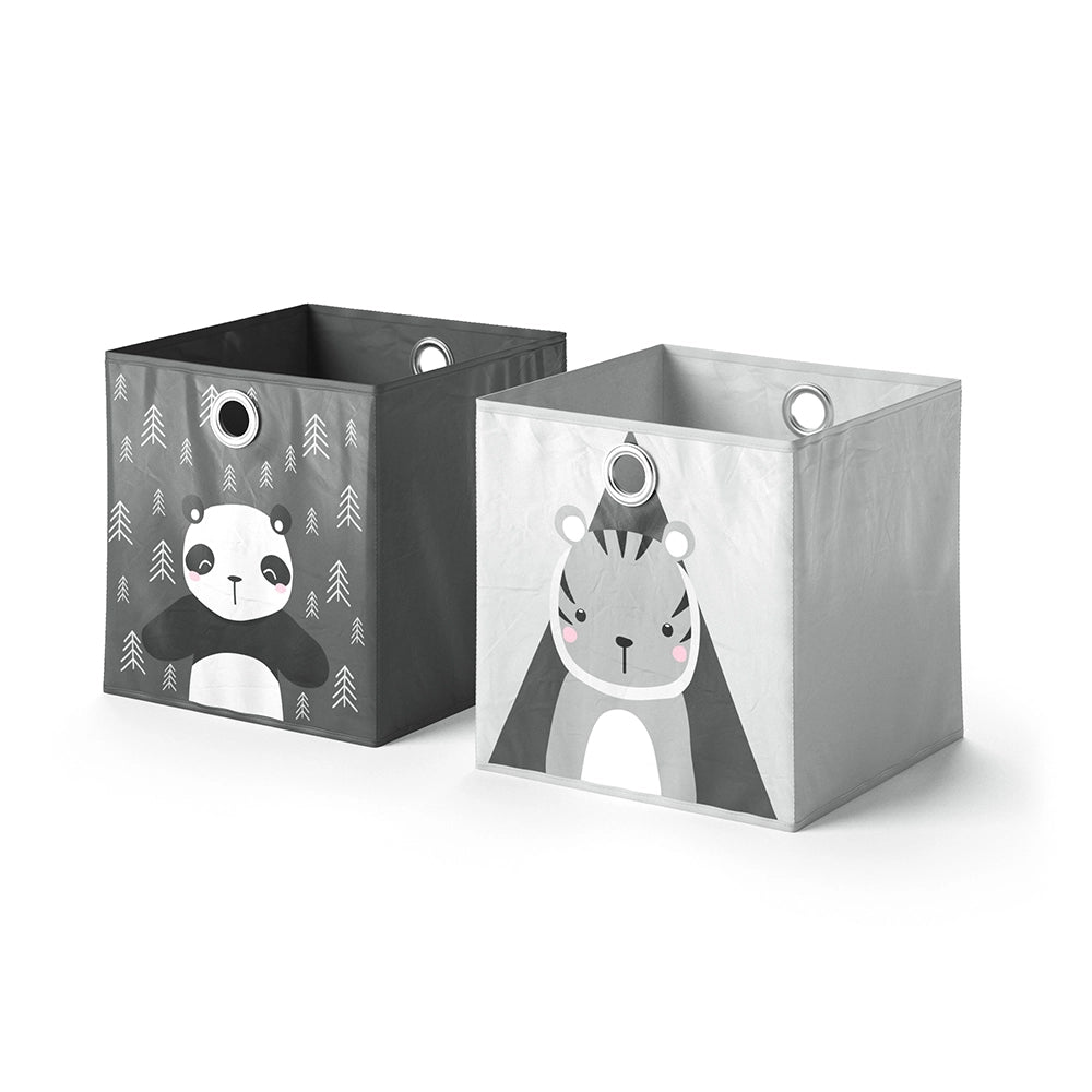 Vicco Scatola pieghevole Grigio scuro 30 x 30 cm Set di 2
