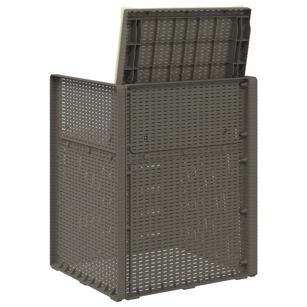 Sedie da pranzo da giardino 2 pcs Grigio chiaro e panna PP