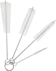 Set di pulizia di 4 spazzole con setole di dimensioni diverse, spazzole per pulizia di tubi e spazzole per pulizia di bocchette