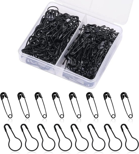 Spille per sicurezza 22 mm Mini Acciaio Nickellato Assortimento - 200 pezzi.
