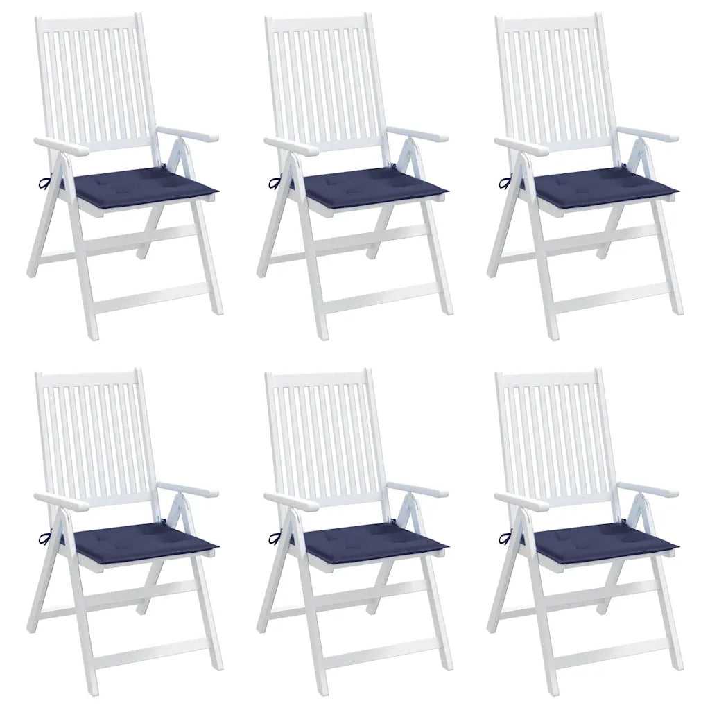 Cuscini per Pallet 6 pz Blu Marino 50x50x4 cm in Tessuto Oxford