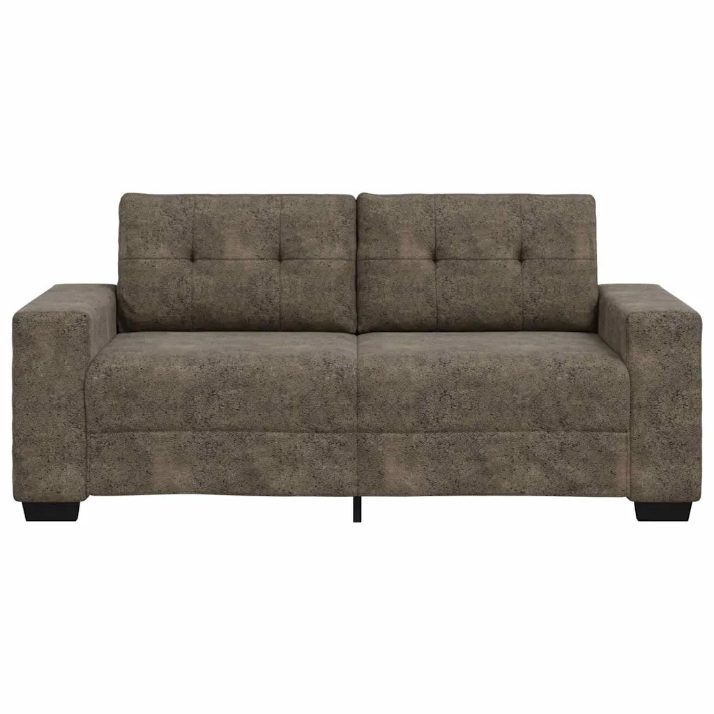 Divano a due posti con cuscino Grigio scuro Pelle Artificiale 4105133