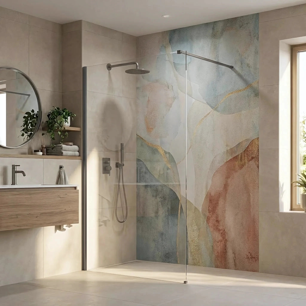 Parete Doccia Rea Flexi Transparent / Titan 110
